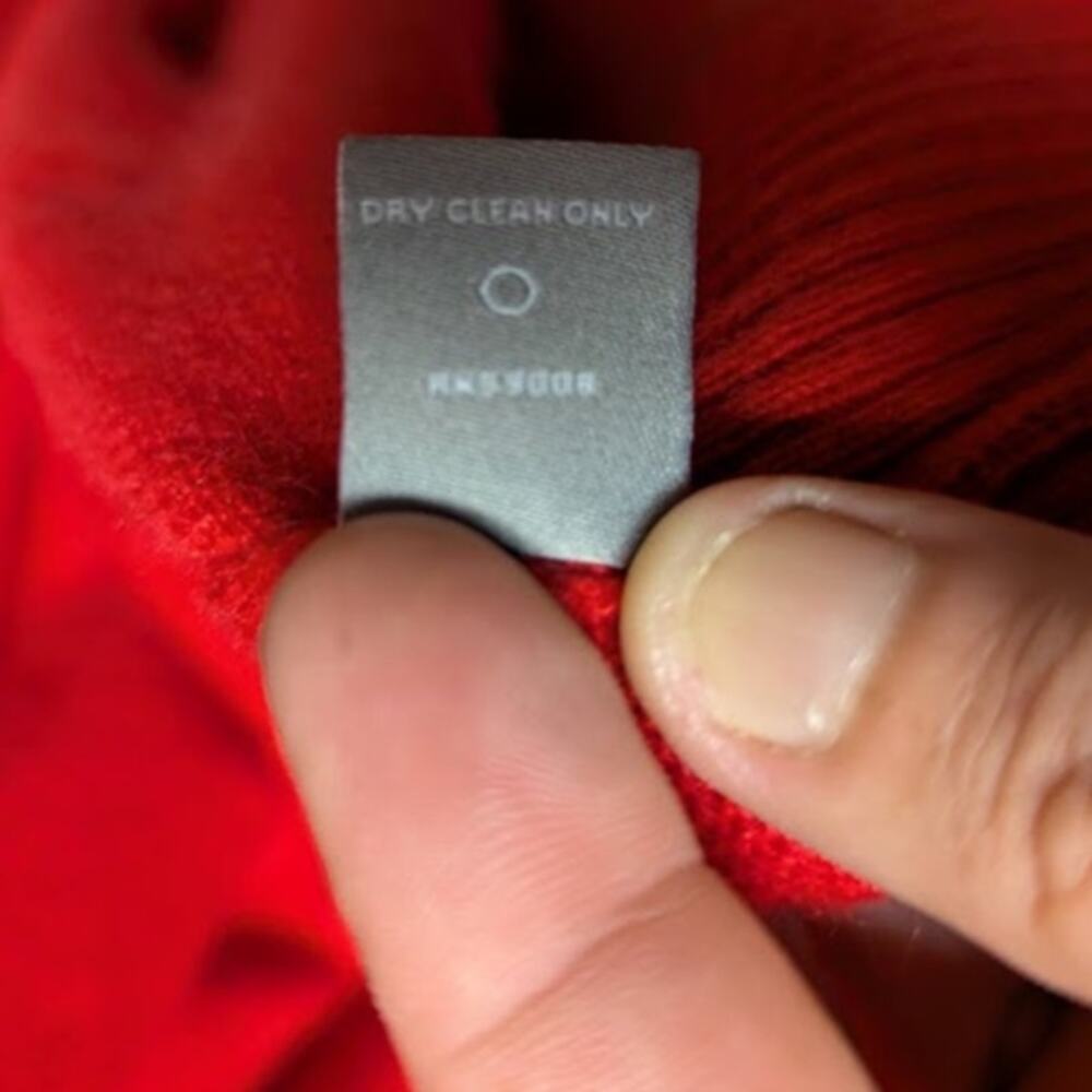 Nordstrom Red Cashmere Wrap New Repaired One Size Extra Large Soft View 3